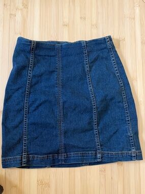 Free People Indigo Denim Mini Skirt